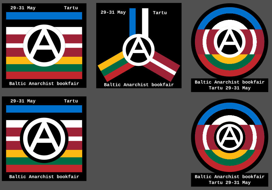 A series of Icons for the Baltic Anarchist bookfair.
